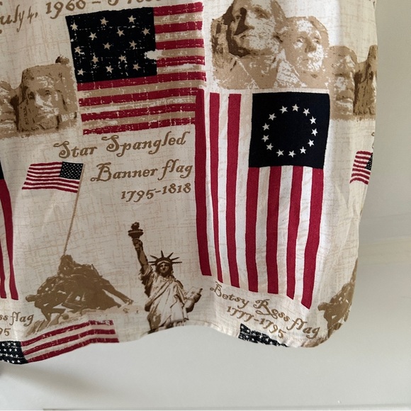 Cotton Traders American Flag Patriotic Button-Up Shirt Shirt USA Men's Size XL - Picture 15 of 16